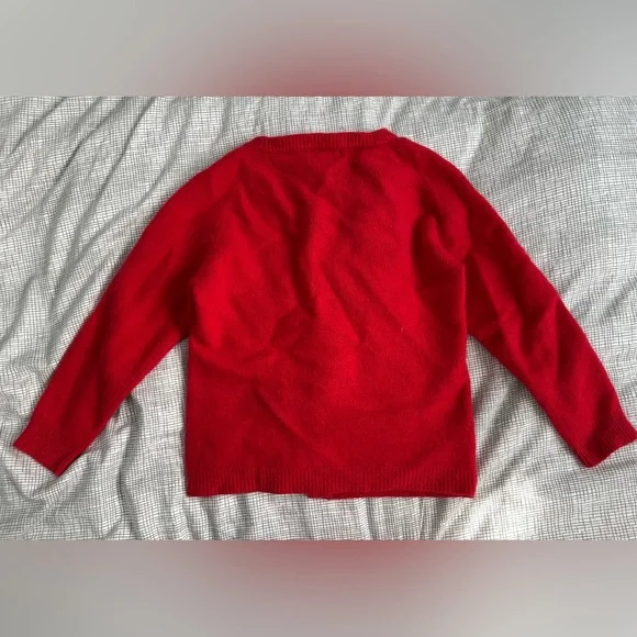 Vintage Rafaella Red Wool Knit Cardigan - Picture 5 of 10